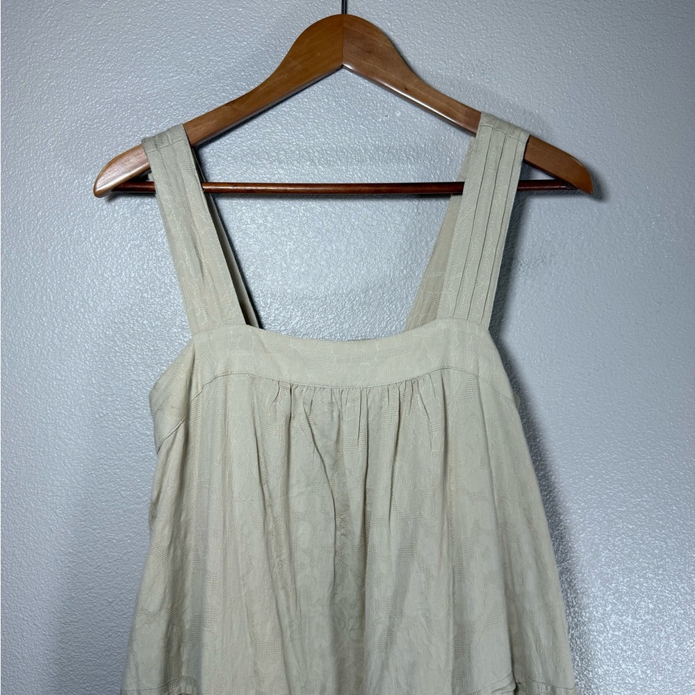 Anthropologie felicity embroidered maxi dress oatmeal and Orange S M - Picture 5 of 11